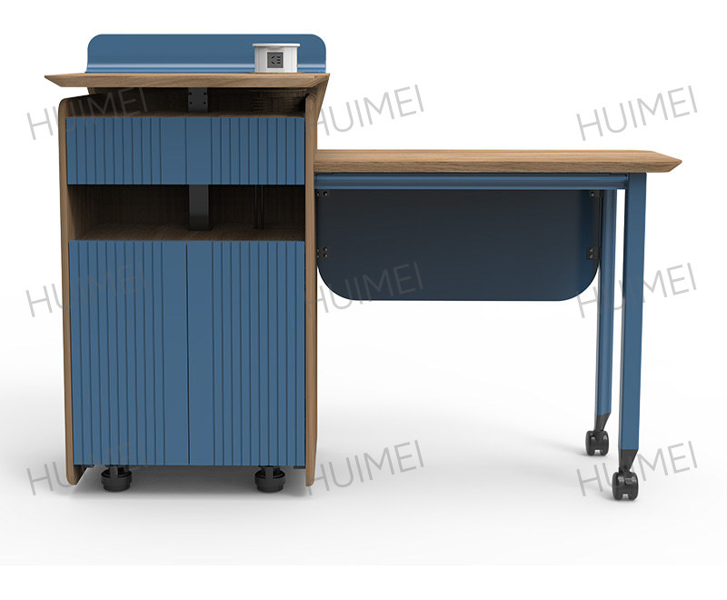 Pódio móvel, recarregável, destacável e ajustável com movimento flexível e design estável
